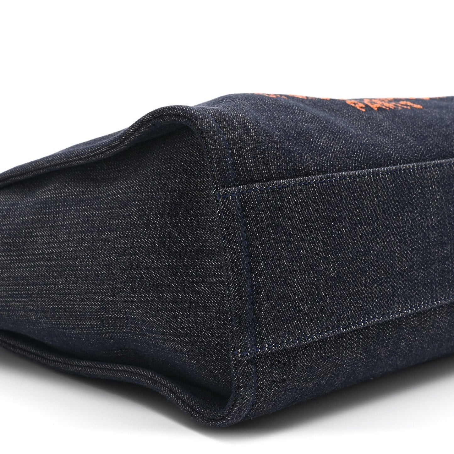 Denim Small Deauville Tote Blue Orange