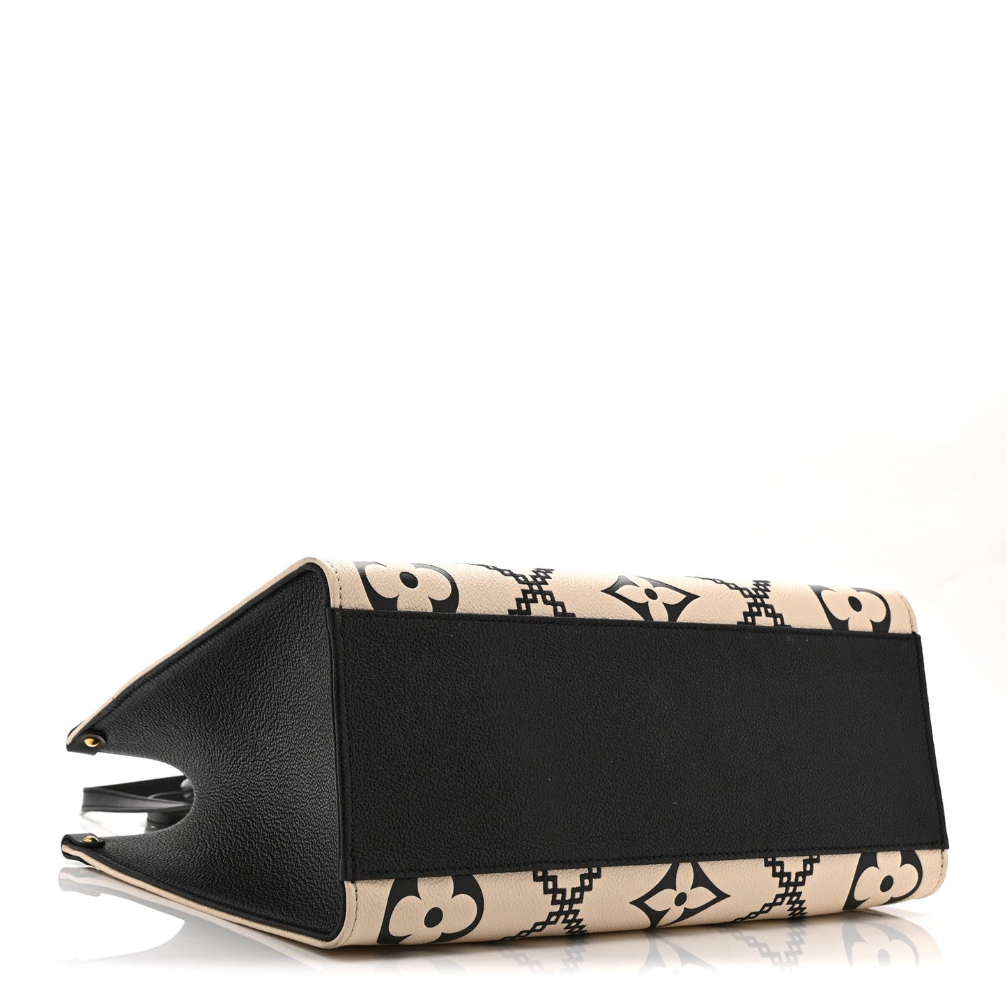 Empreinte Monogram Giant Broderies Onthego MM Cream Black
