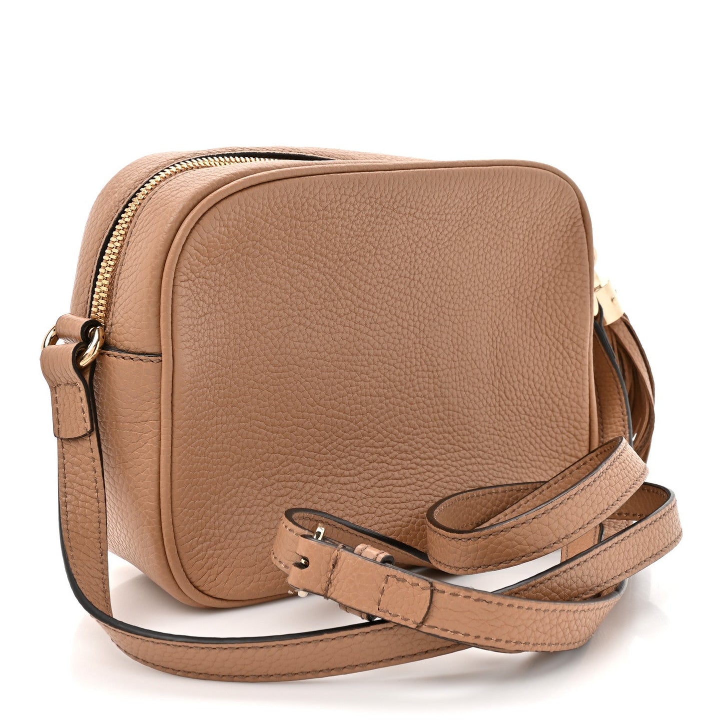 Pebbled Calfskin Small Soho Disco Bag Camelia