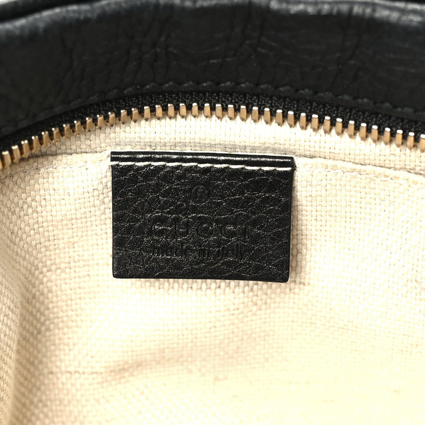 Pebbled Calfskin Small Soho Disco Bag Black