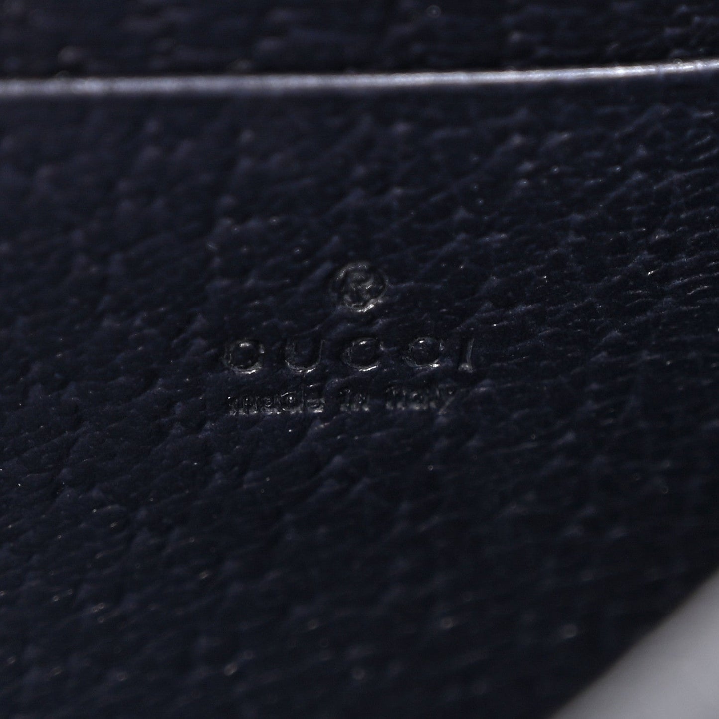 GG Supreme Monogram Textured Dollar Calfskin Mini Dionysus Chain Wallet Beige Blue