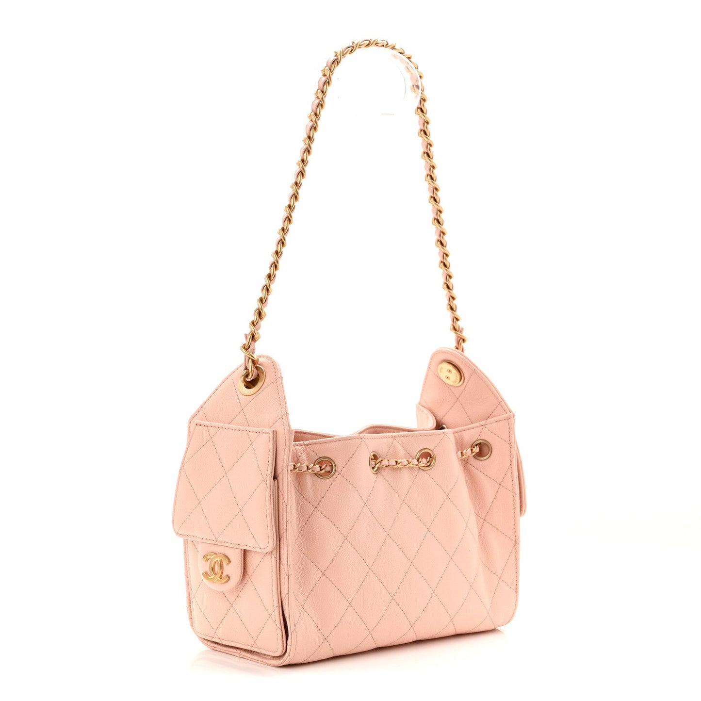 Caviar Quilted Mini Chanel 25 Handbag Light Pink