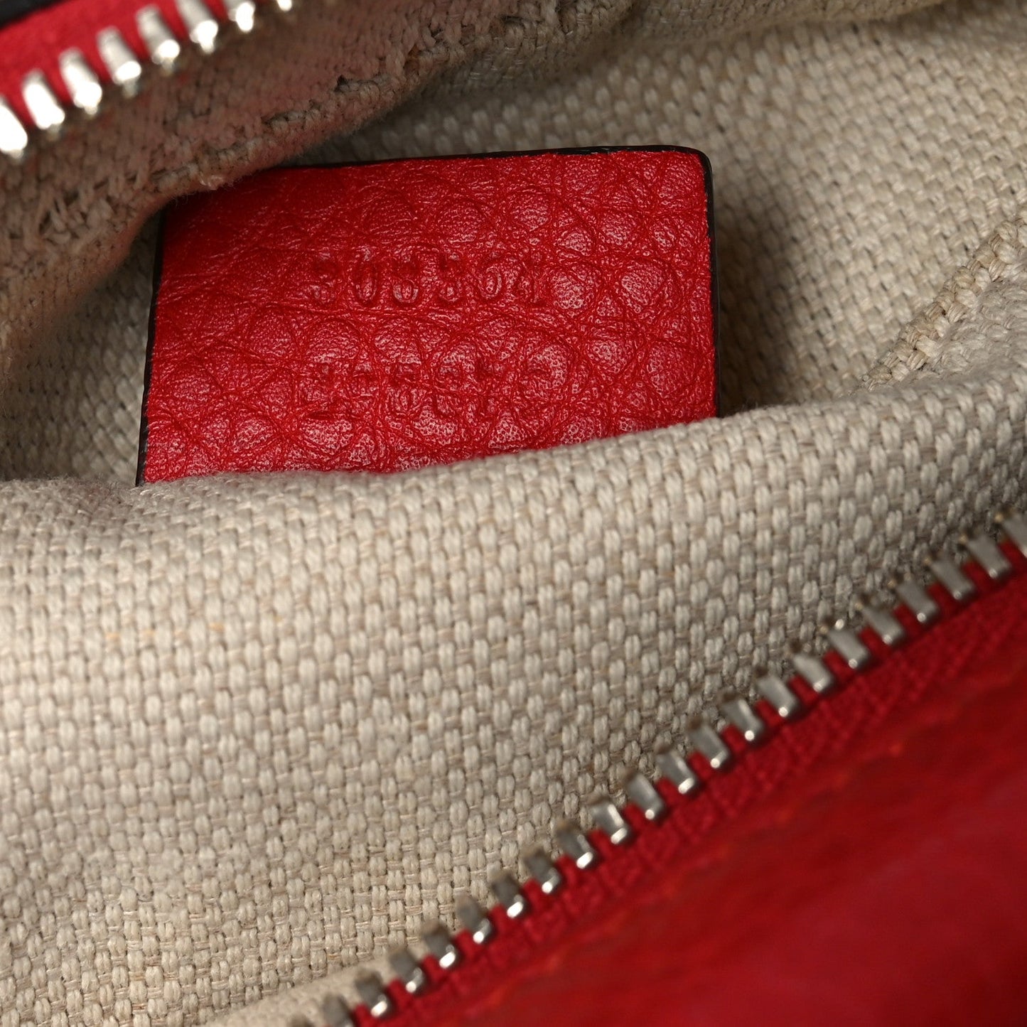 Pebbled Calfskin Small Soho Disco Bag Tabasco Red