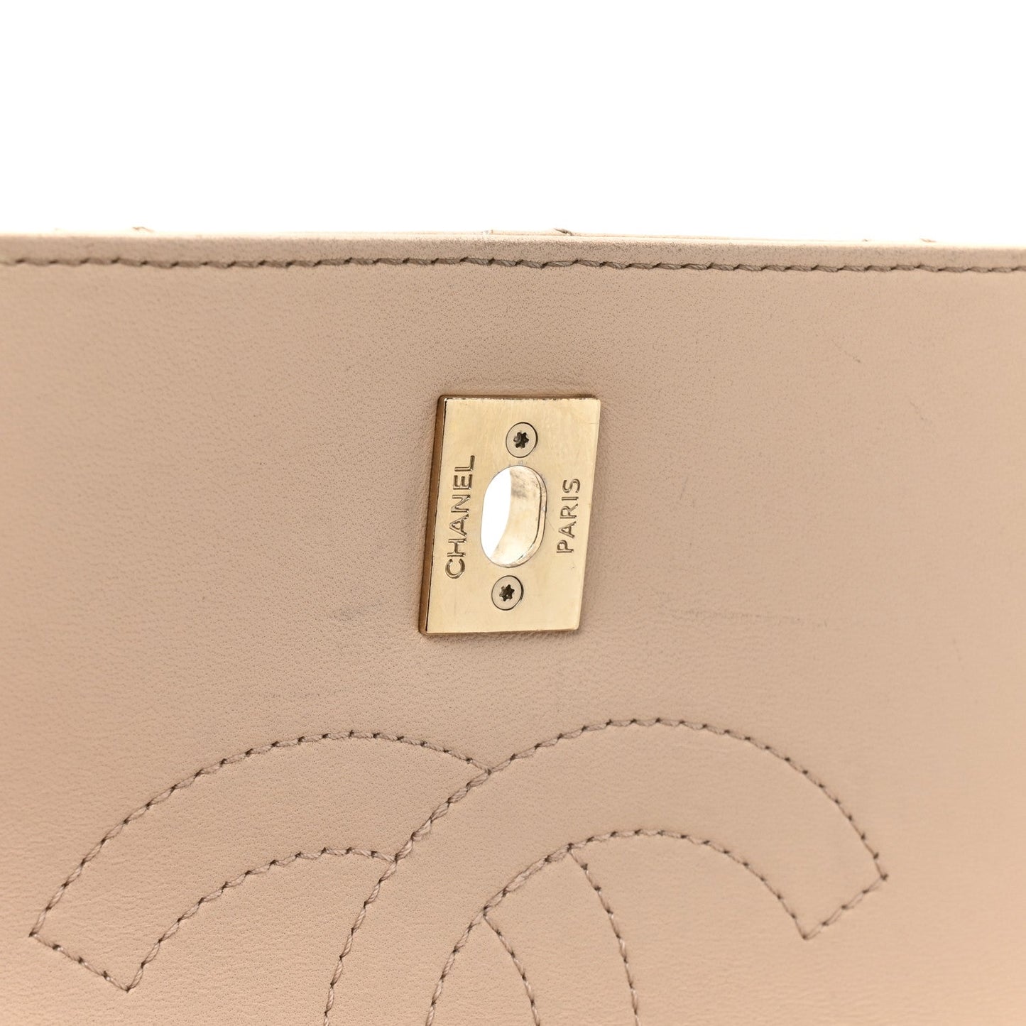 Lambskin Quilted Small Trendy CC Dual Handle Flap Bag Beige