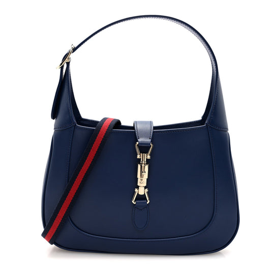 Sea Calfskin Web Medium Jackie 1961 Hobo Plastic Blue