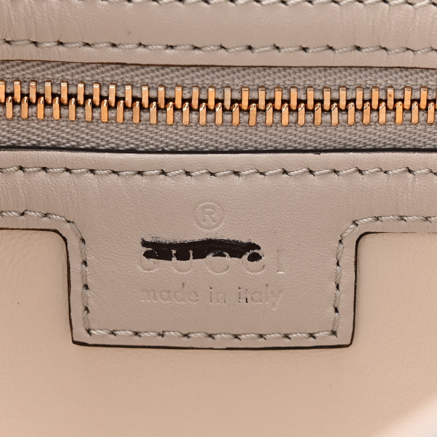 Ancora Calfskin Web Small Jackie Shoulder Bag Light Grey