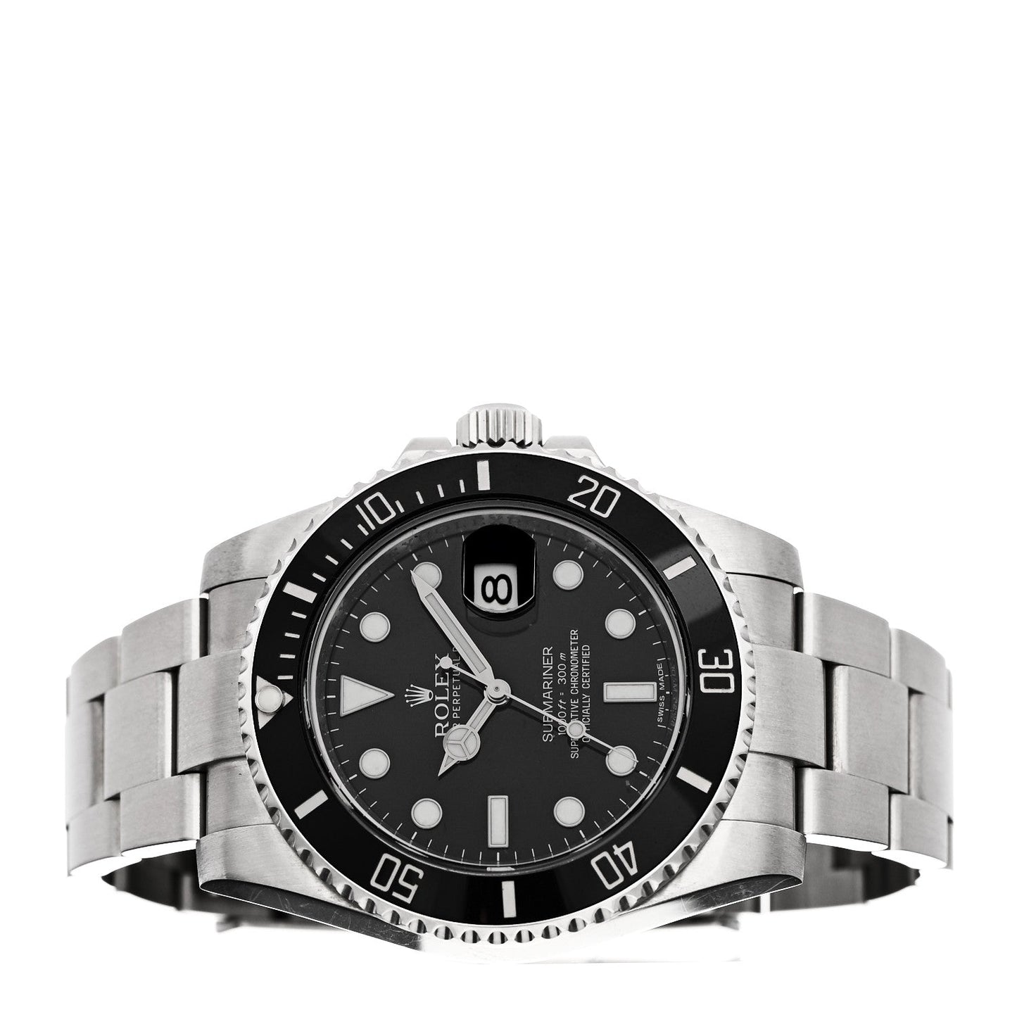 Stainless Steel 40mm Oyster Perpetual Submariner Date Watch Black 116610LN