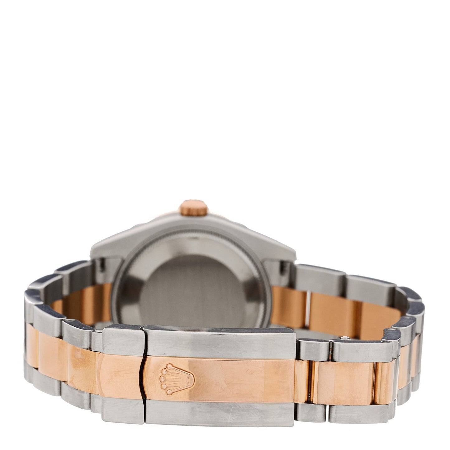 Stainless Steel 18K Everose Gold Diamond 31mm Oyster Perpetual Datejust Watch Chocolate Roman 178341