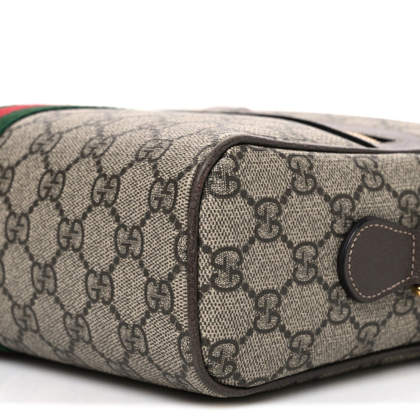 GG Supreme Monogram Web Small Ophidia Shoulder Bag Brown
