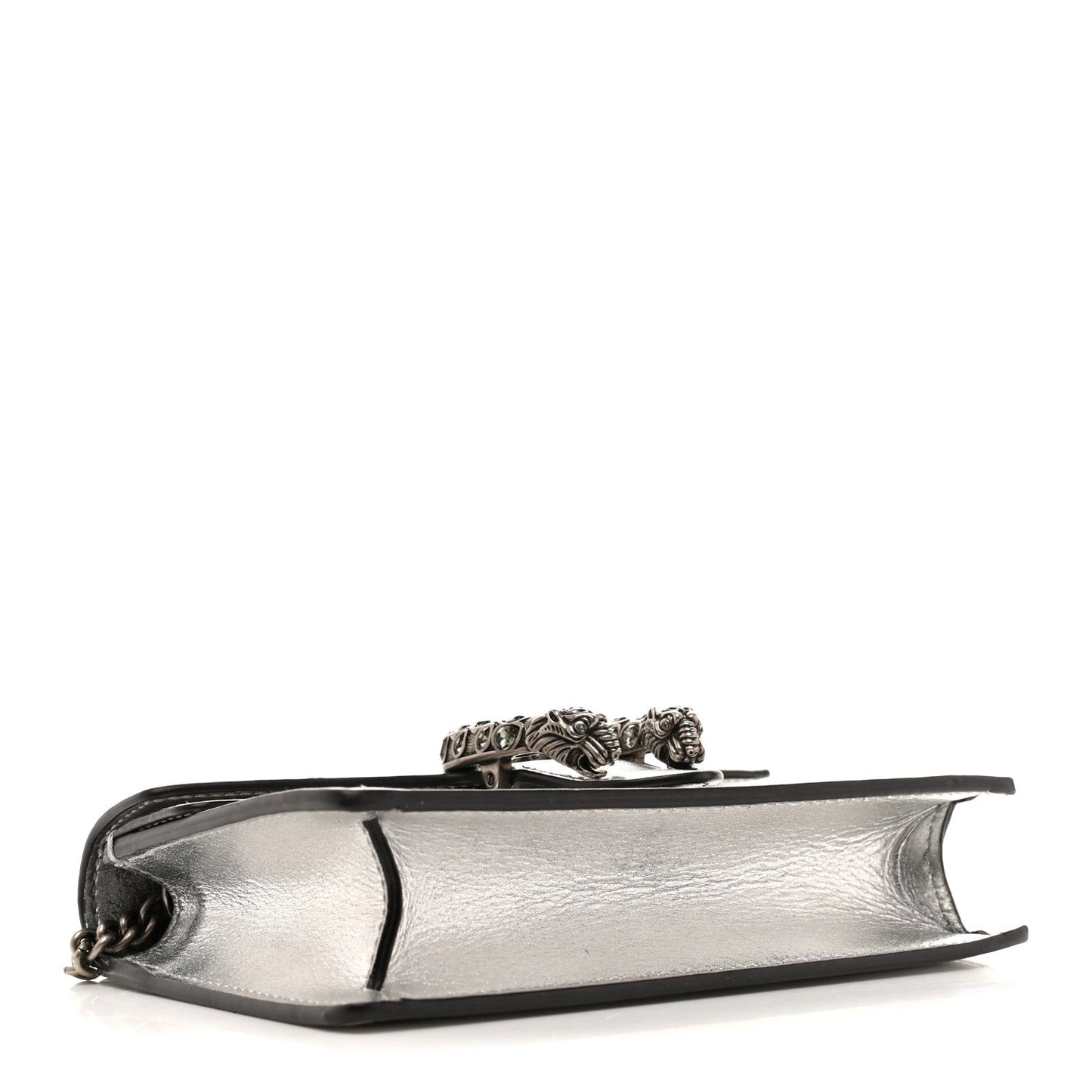 Metallic Calfskin Super Mini Dionysus Shoulder Bag Silver