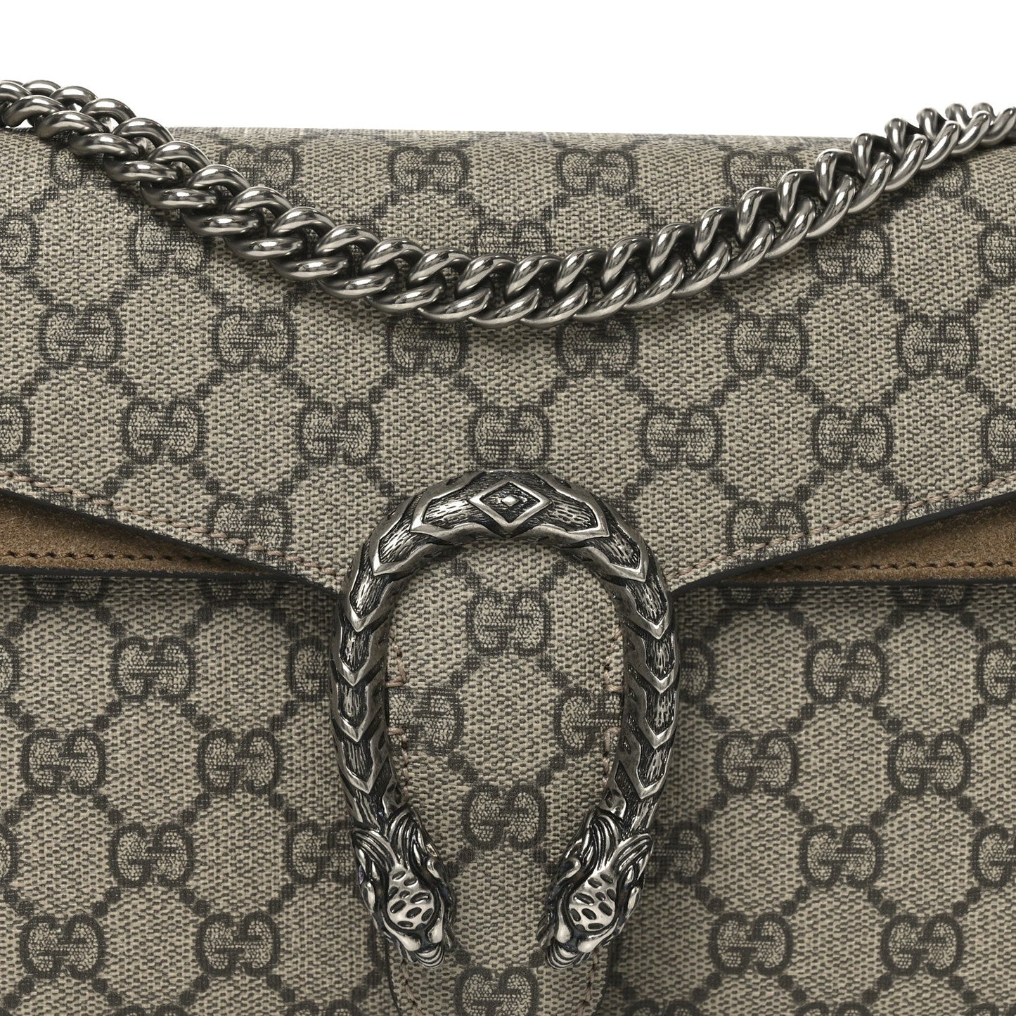 GG Supreme Monogram Small Dionysus Shoulder Bag Taupe
