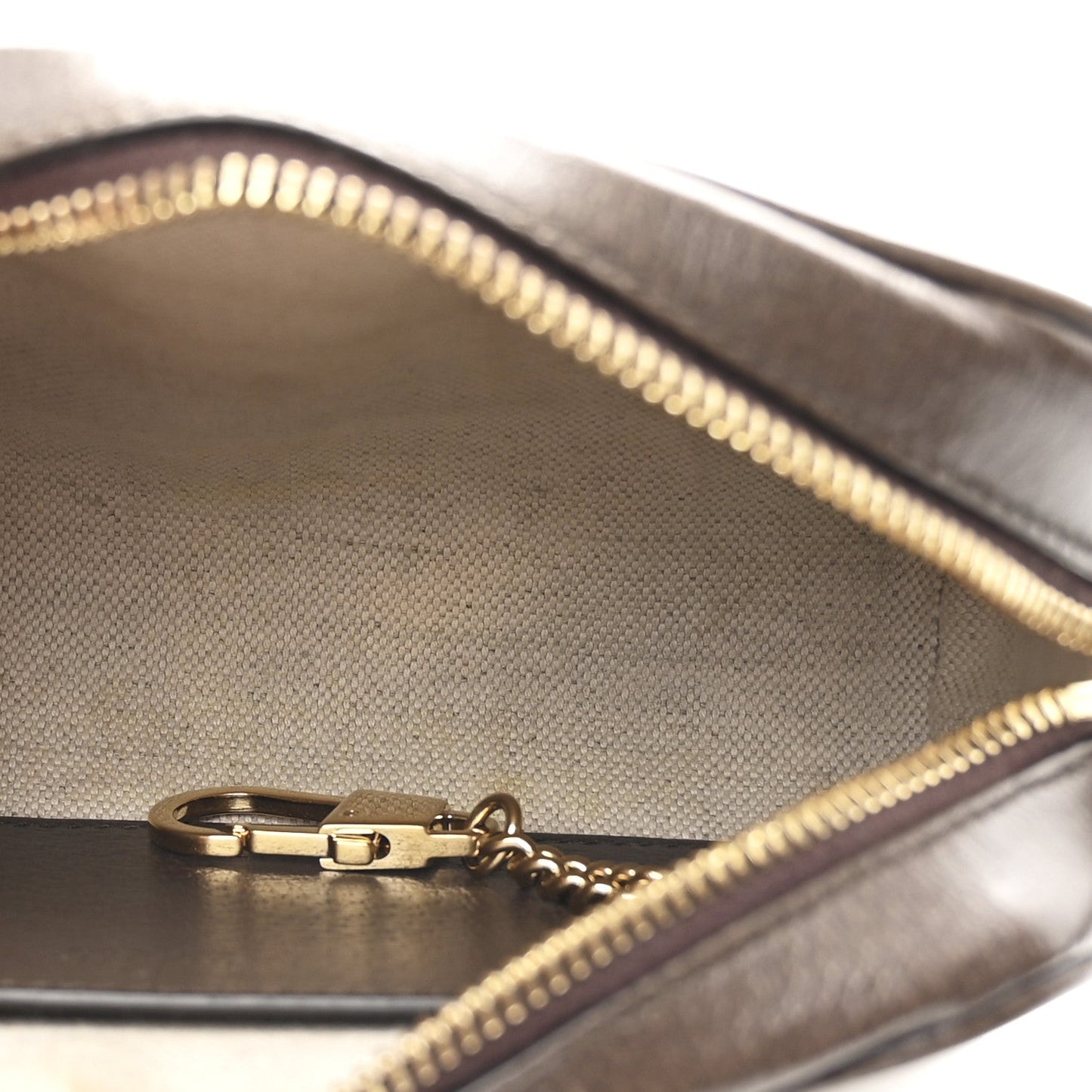 GG Supreme Monogram Textured Calfskin Super Mini Ophidia Shoulder Bag Beige Ebony New Acero