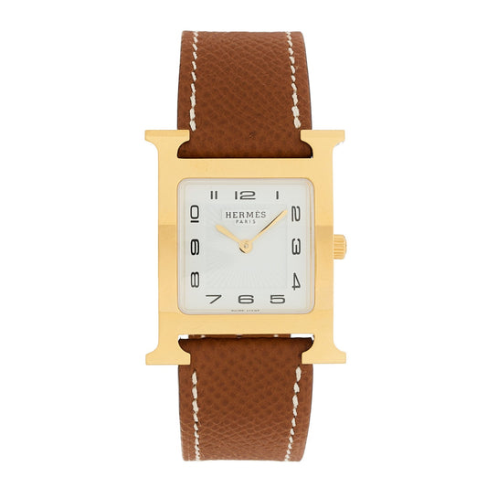 Stainless Steel Epsom 26mm Heure H Hour Quartz Watch Gold