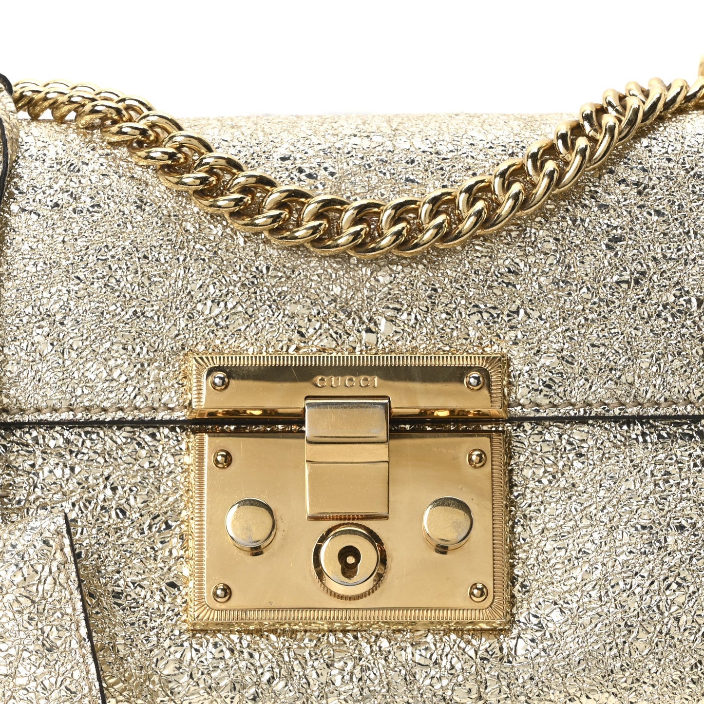 Galassia Small Padlock Shoulder Bag Platino