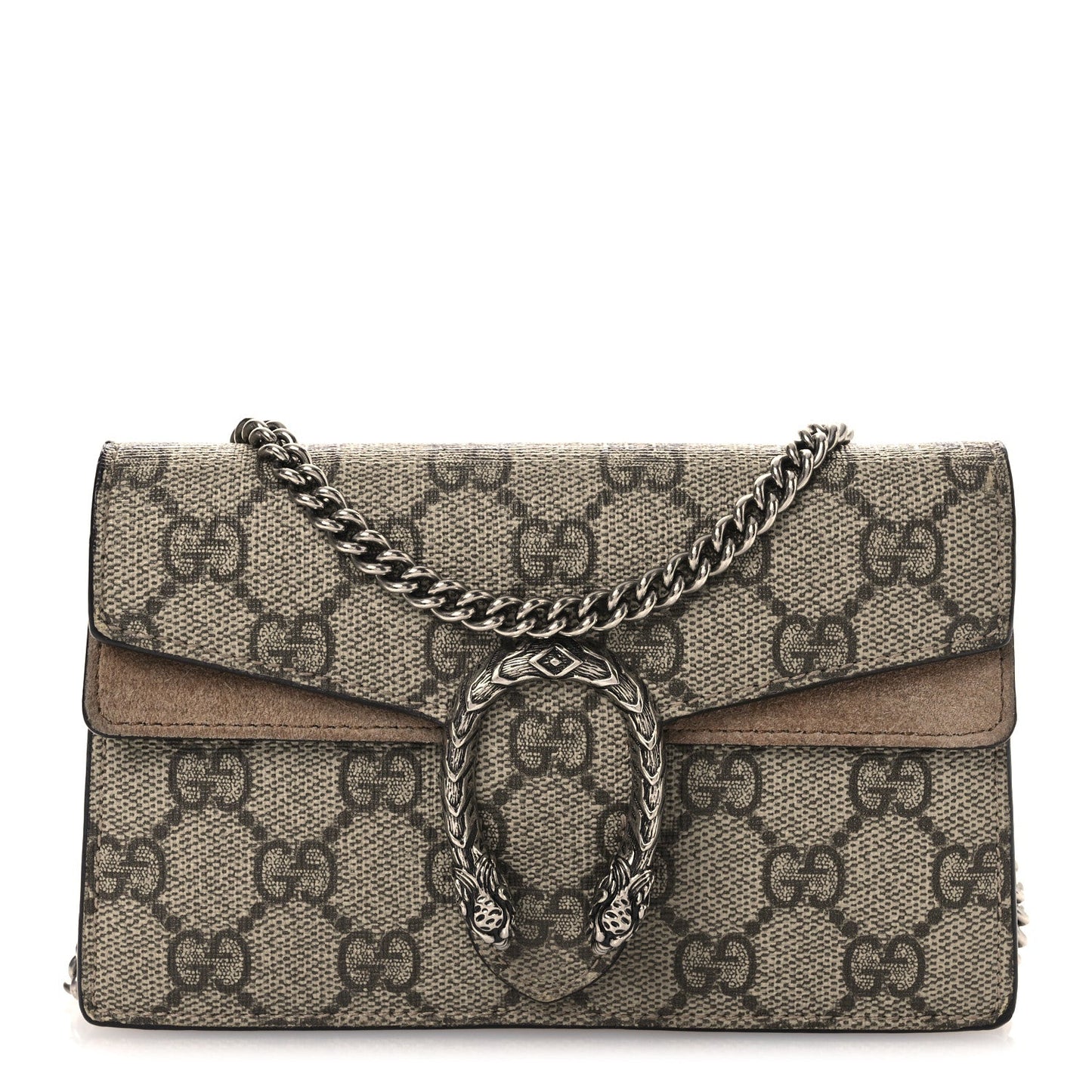 GG Supreme Monogram Super Mini Dionysus Shoulder Bag Taupe