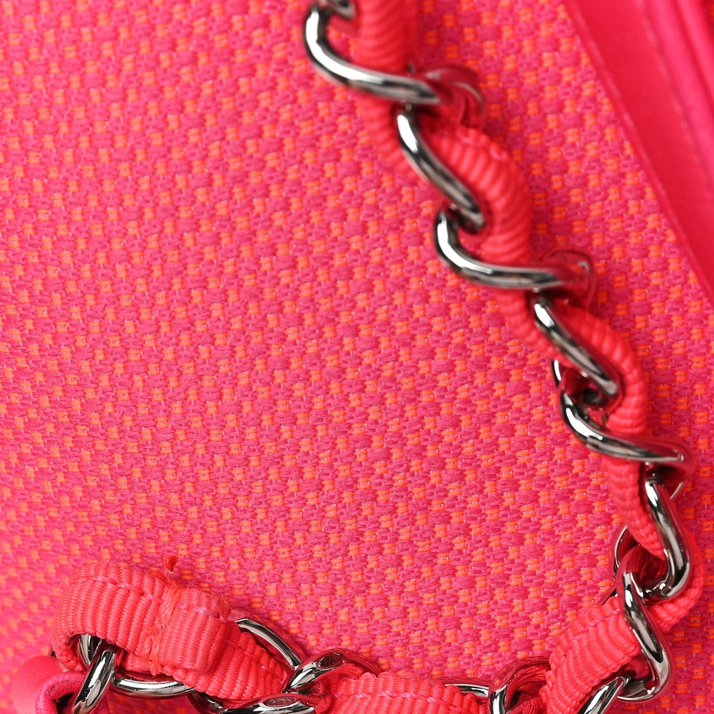 Canvas Mini Deauville Tote Pink Orange