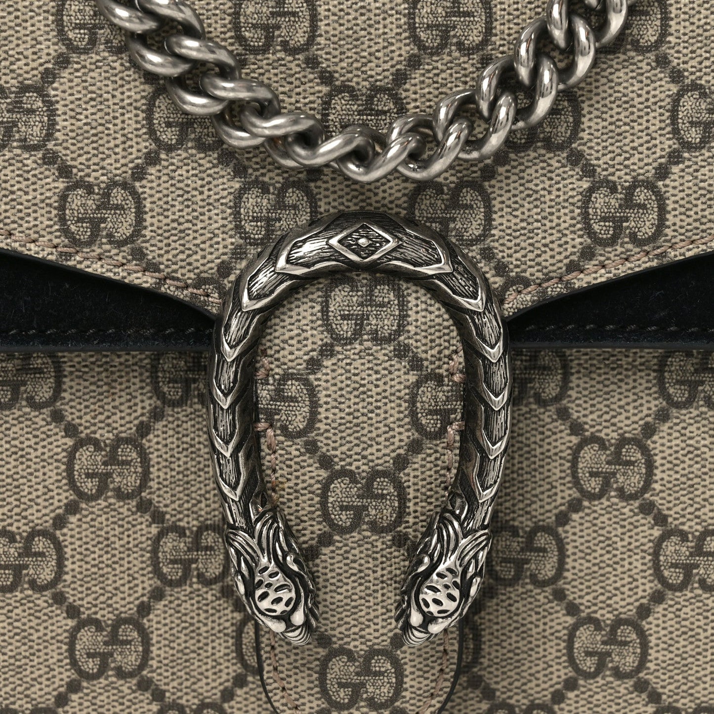 GG Supreme Monogram Mini Dionysus Shoulder Bag Black