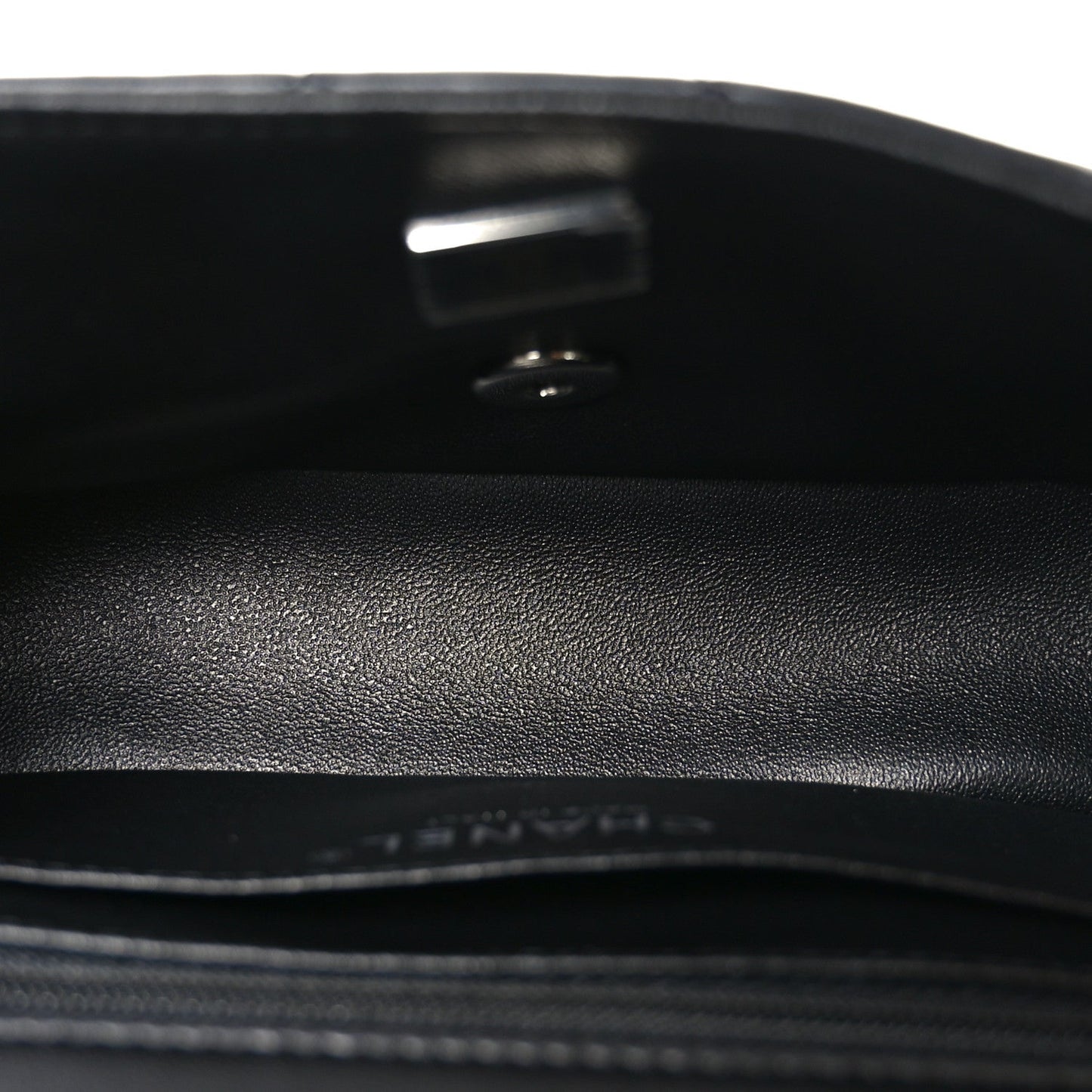 Lambskin Quilted Mini Rectangular Flap Black