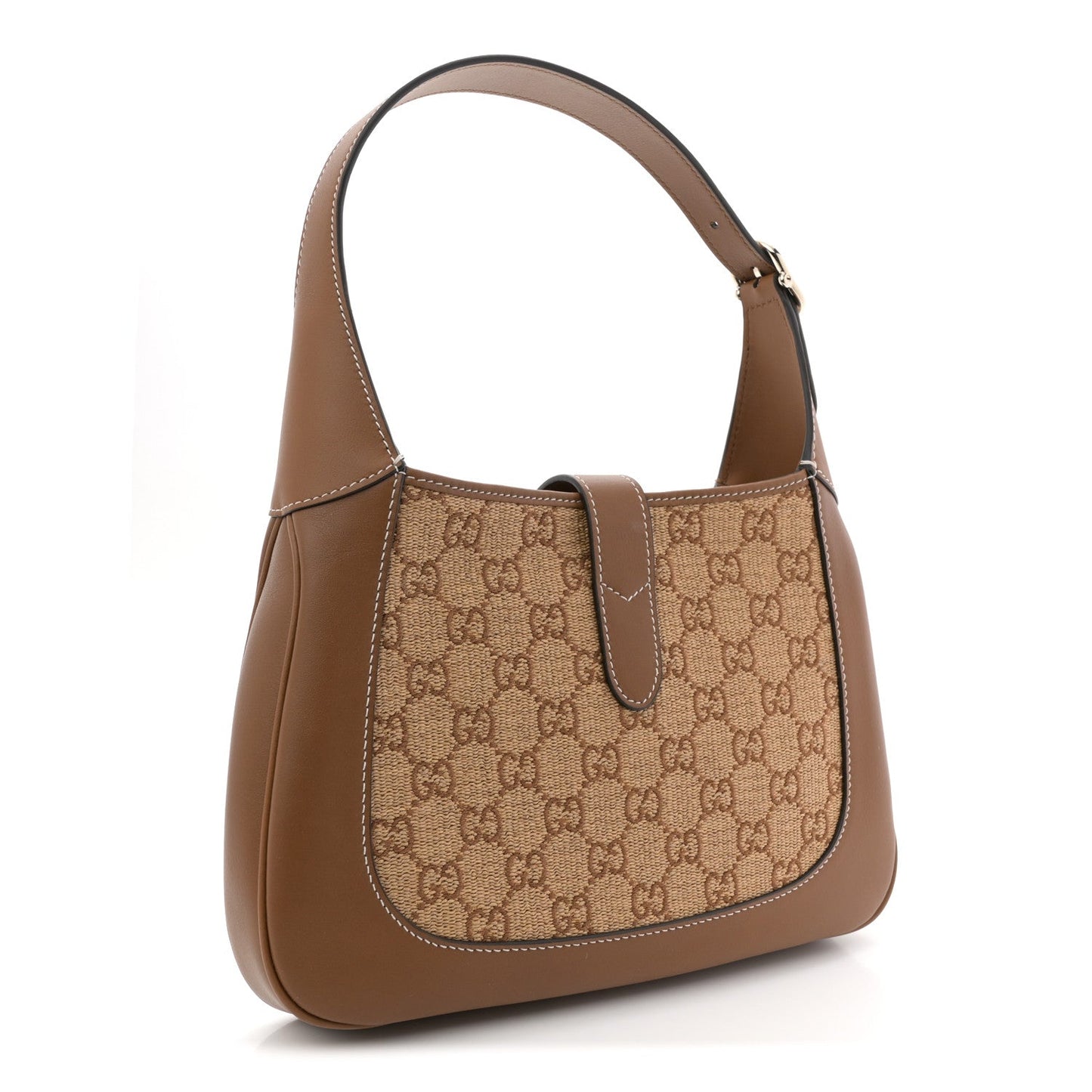 Raffia GG Supreme Monogram Calfskin Small Jackie 1961 Hobo Natural