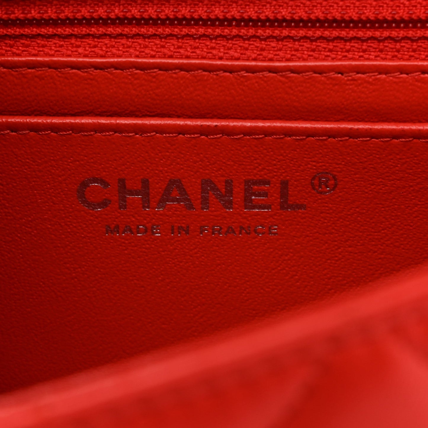 Lambskin Quilted Mini Rectangular Flap Red