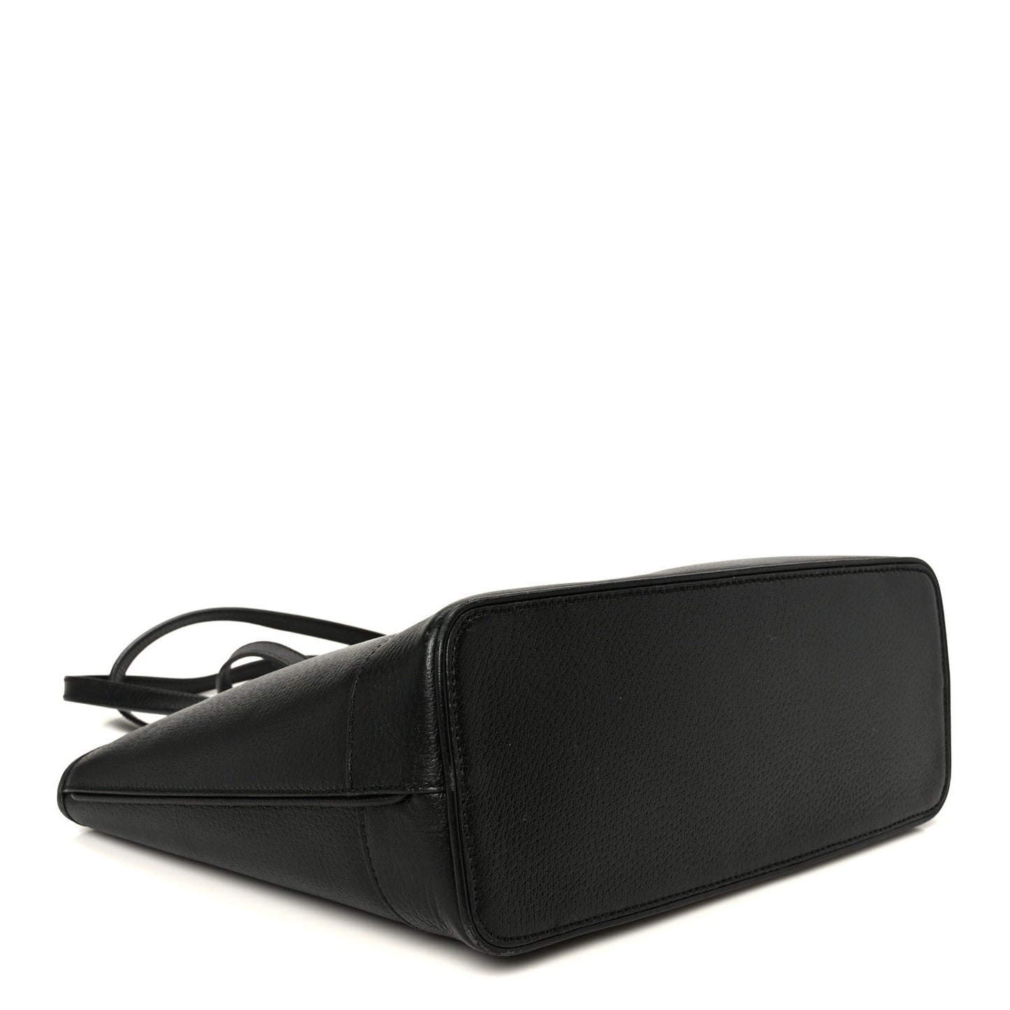 Textured Dollar Calfskin Small Ophidia Shoulder Tote Bag Black
