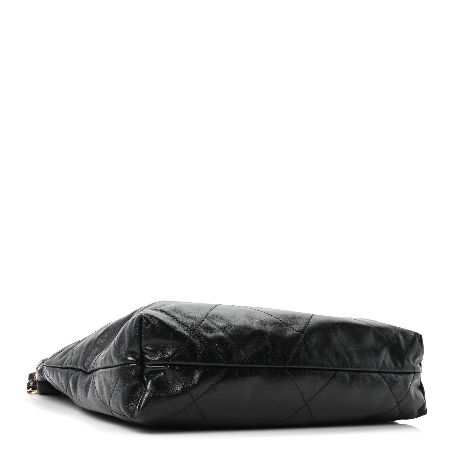 Shiny Calfskin Quilted Small Chanel 22 Black