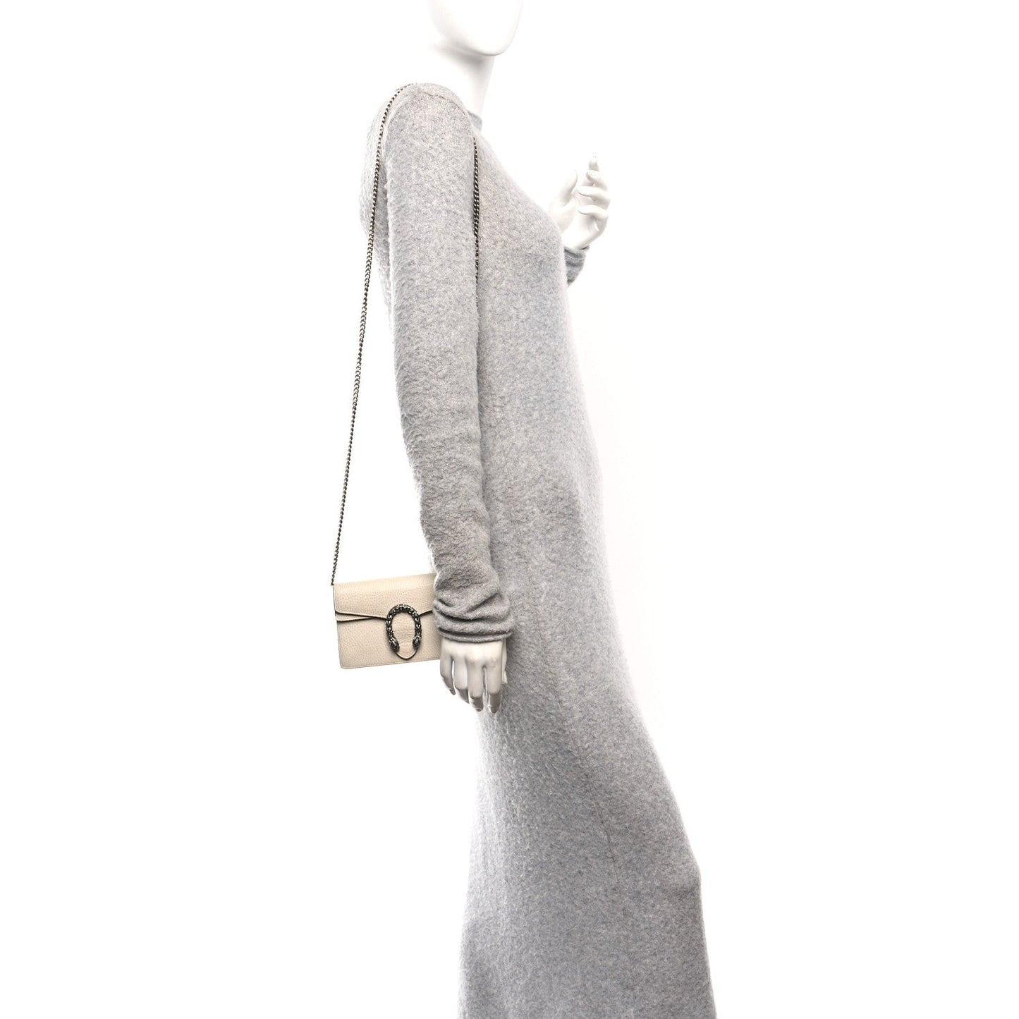 Dollar Calfskin Crystal Super Mini Dionysus Shoulder Bag Mystic White Black Diamond