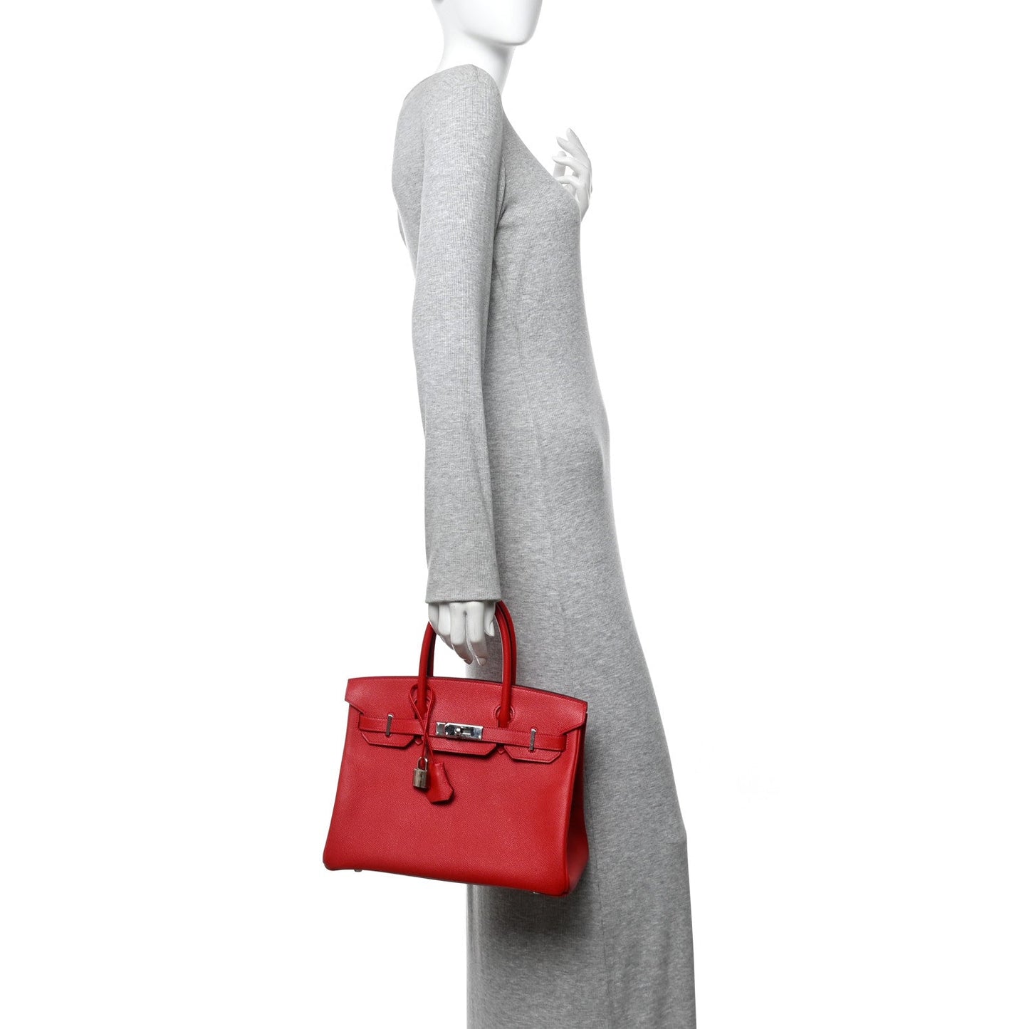 Epsom Birkin 30 Rouge Casaque