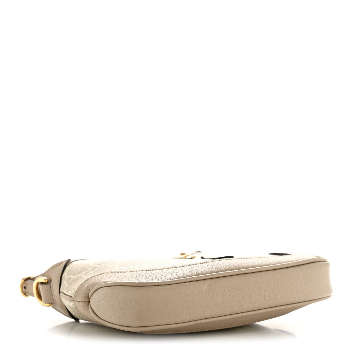 GG Supreme Monogram Textured Dollar Calfskin Mini Jackie 1961 Hobo Beige Mystic White Oatmeal