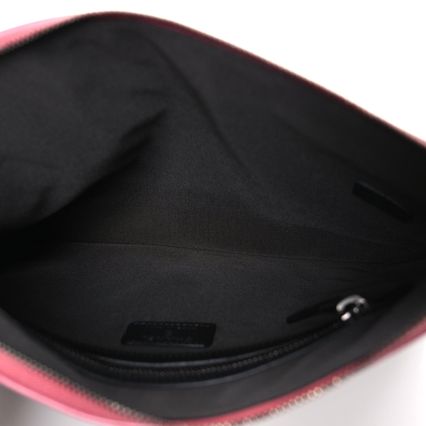 Aged Calfskin Chevron Quilted Medium Gabrielle Cosmetic Case Dark Pink Navy Charcoal