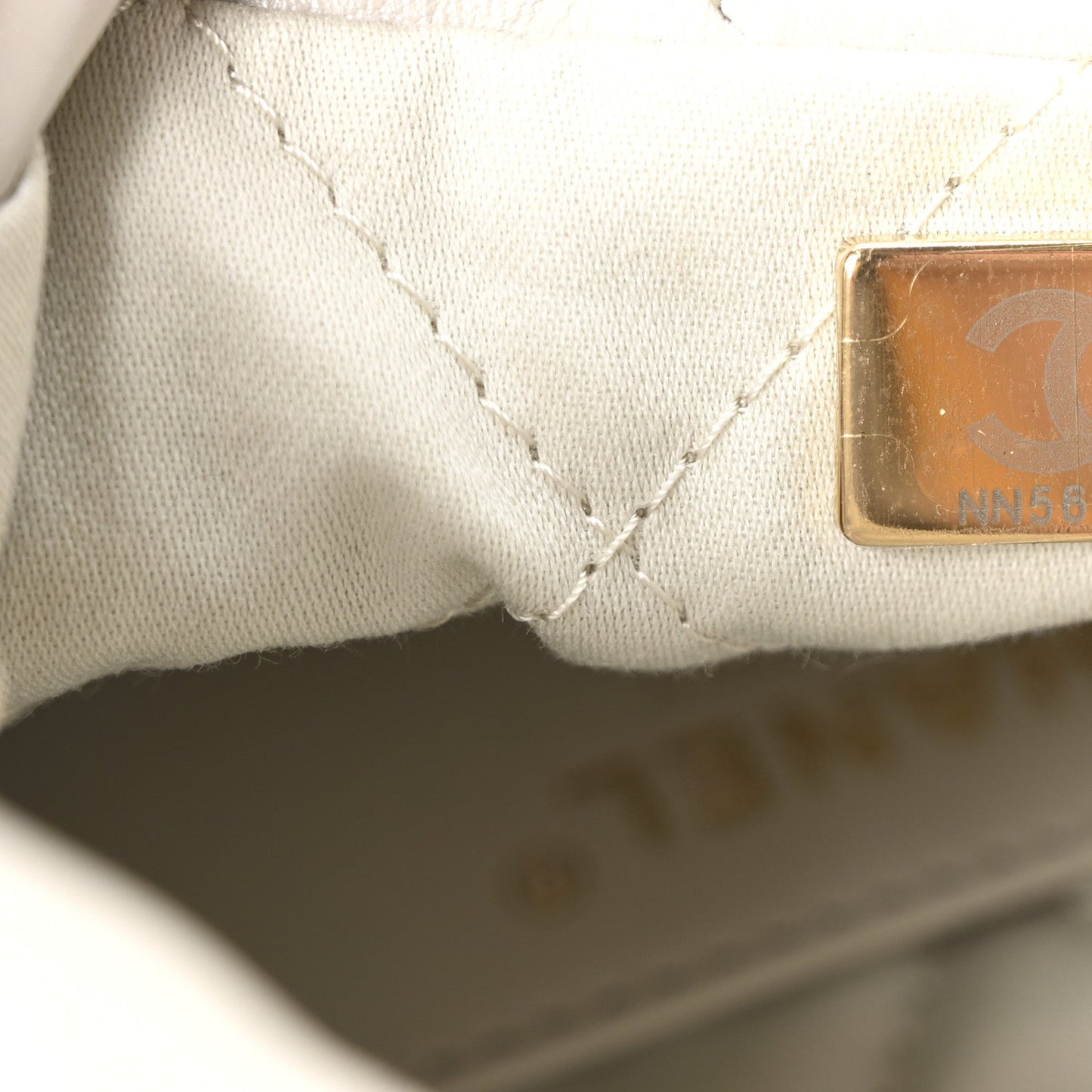 Shiny Calfskin Quilted Mini Chanel 22 Light Grey