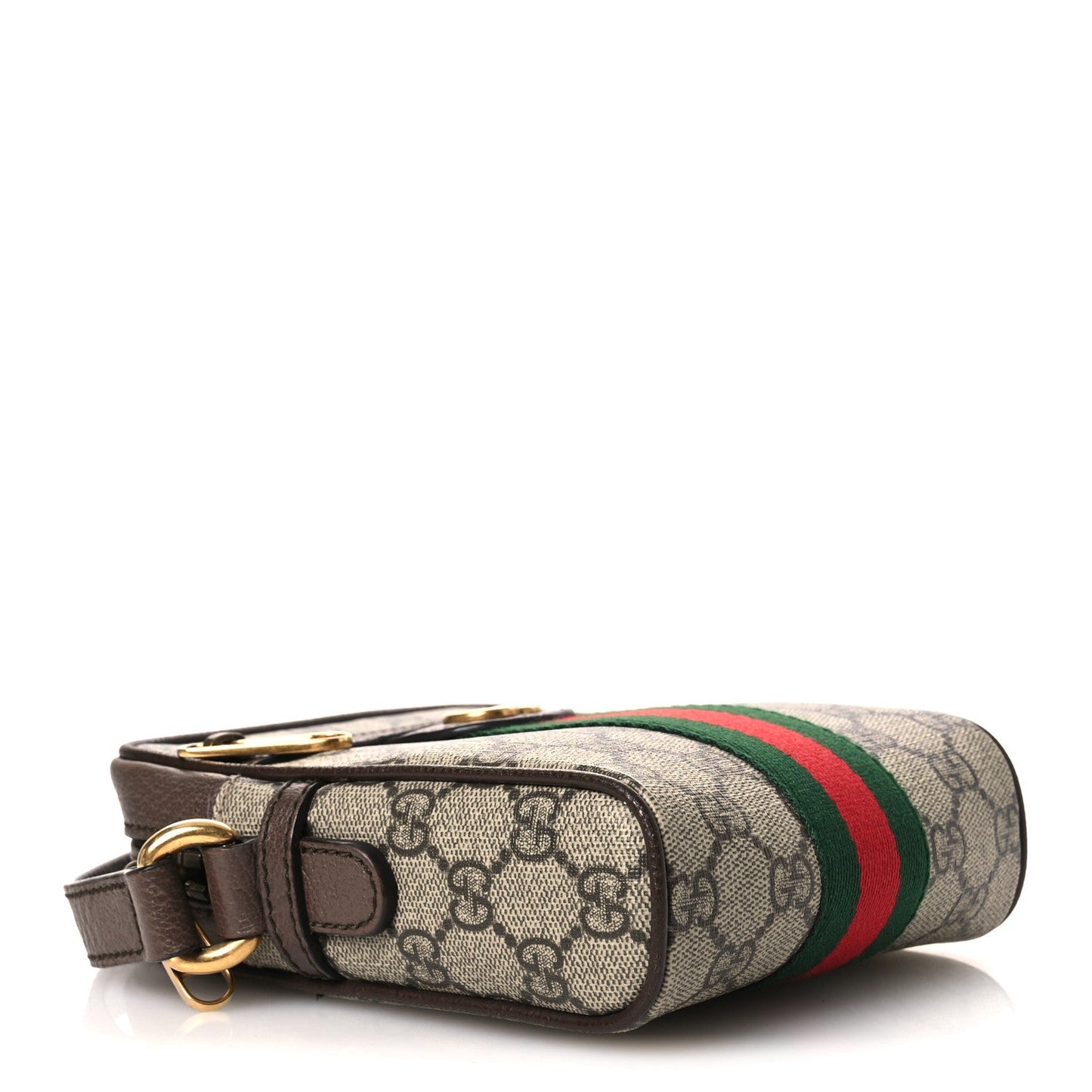 GG Supreme Monogram Web Mini Ophidia Messenger Brown
