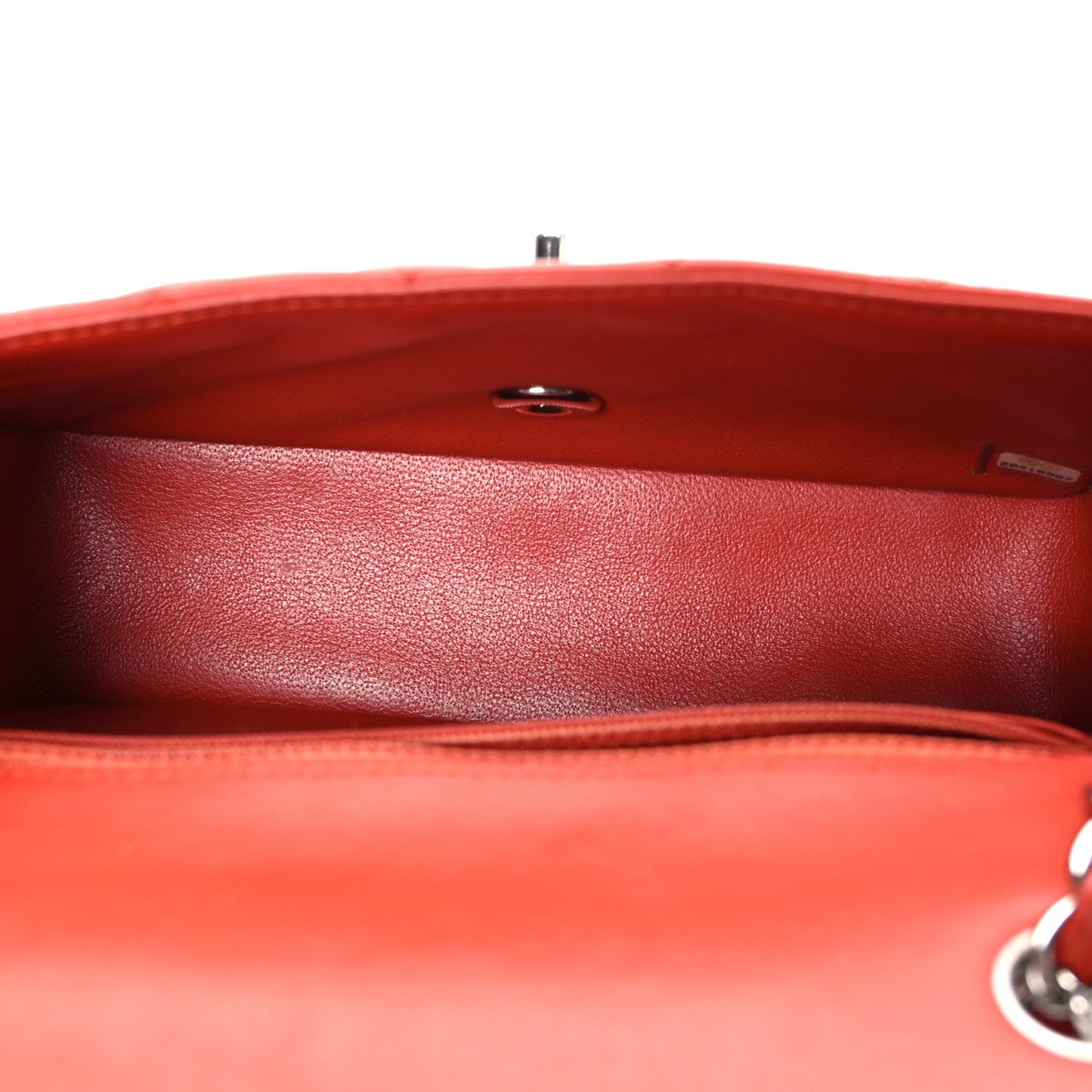 Lambskin Quilted Mini Rectangular Flap Red