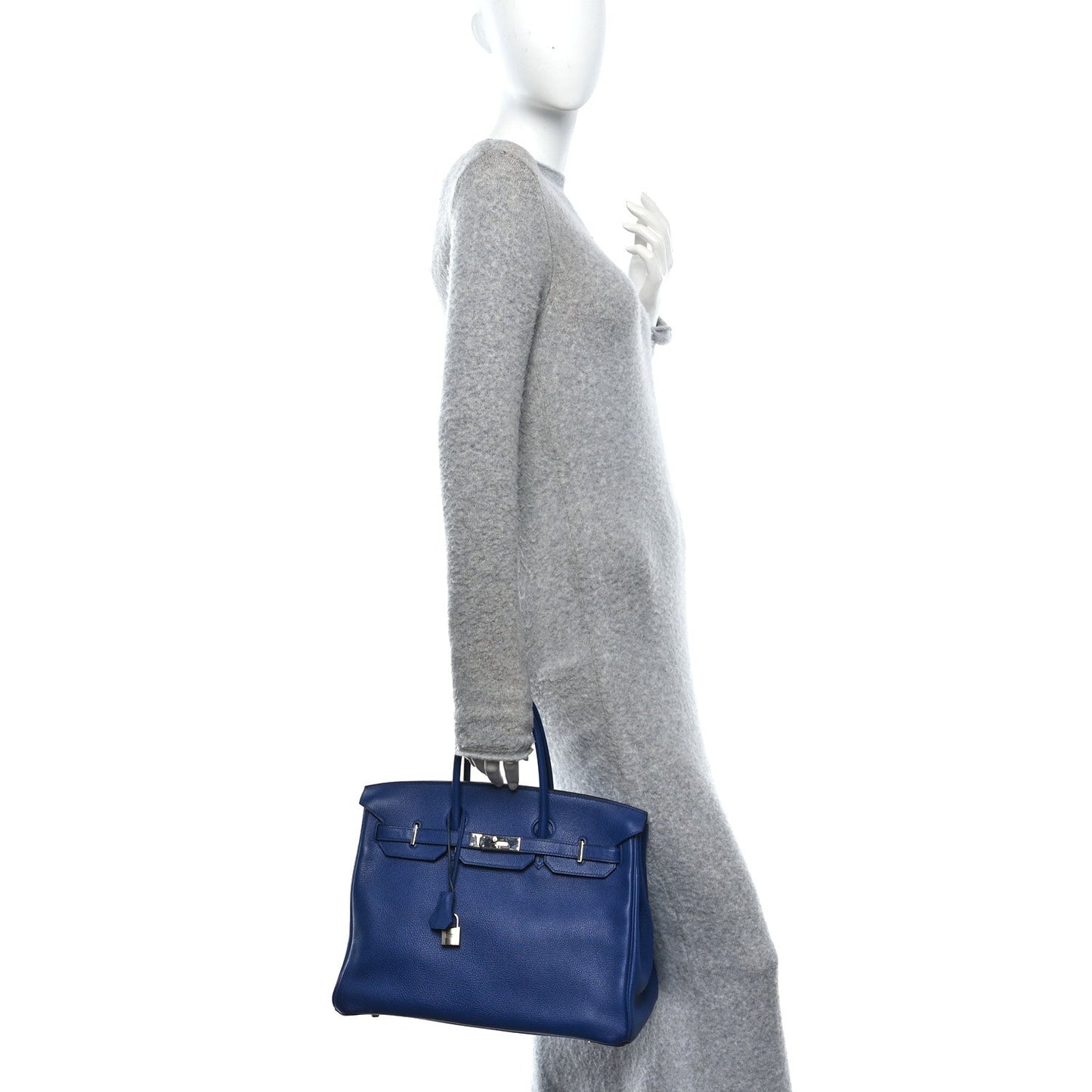 Taurillon Novillo Sea Surf and Fun Birkin 35 Bleu Saphir