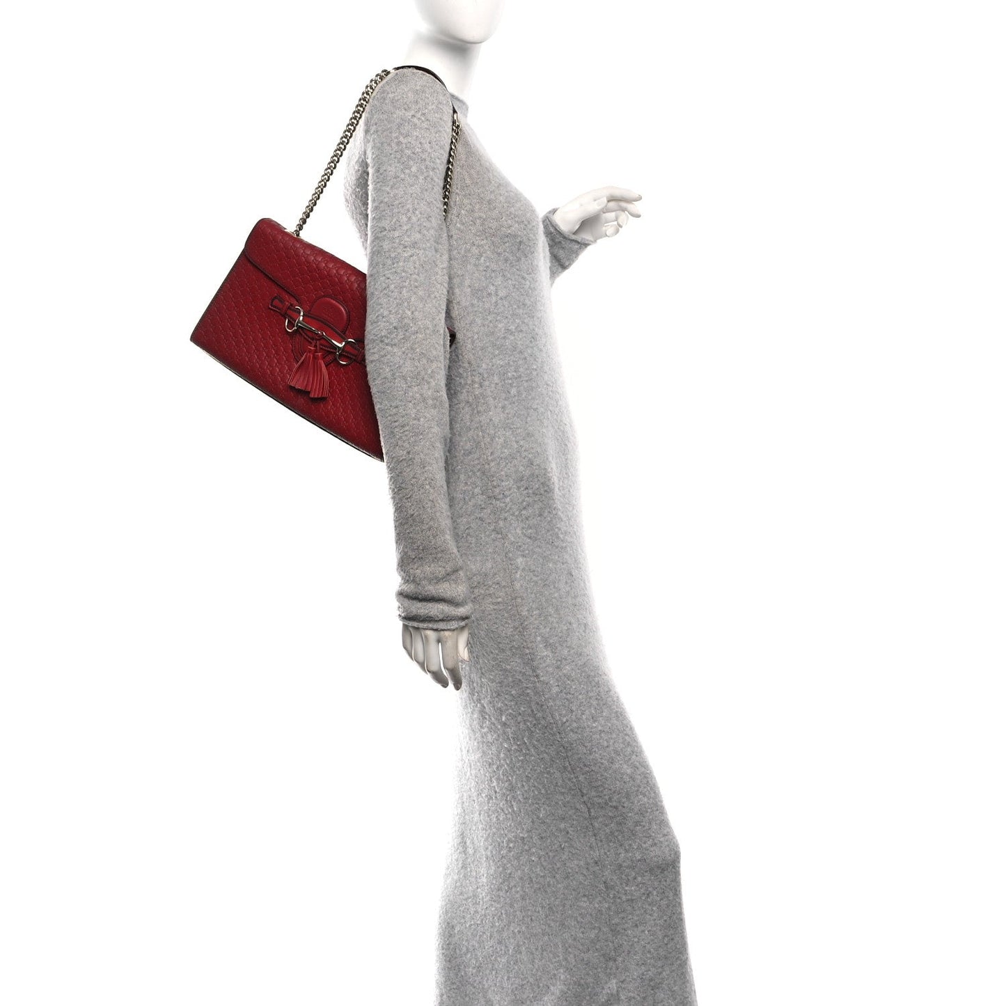 Microguccissima Medium Emily Chain Shoulder Bag Red