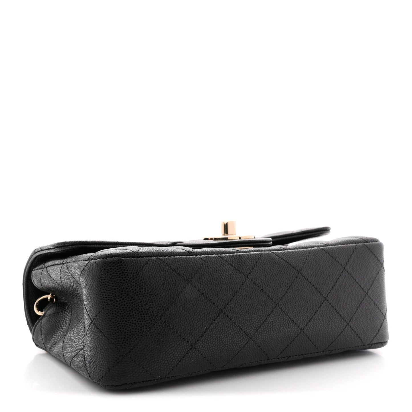 Caviar Quilted Mini Rectangular Flap Black
