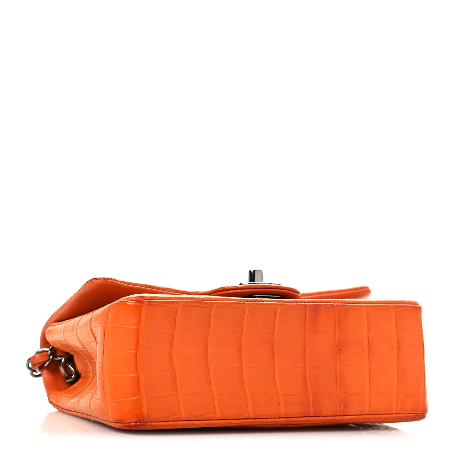 Alligator Mini Rectangular Flap Orange