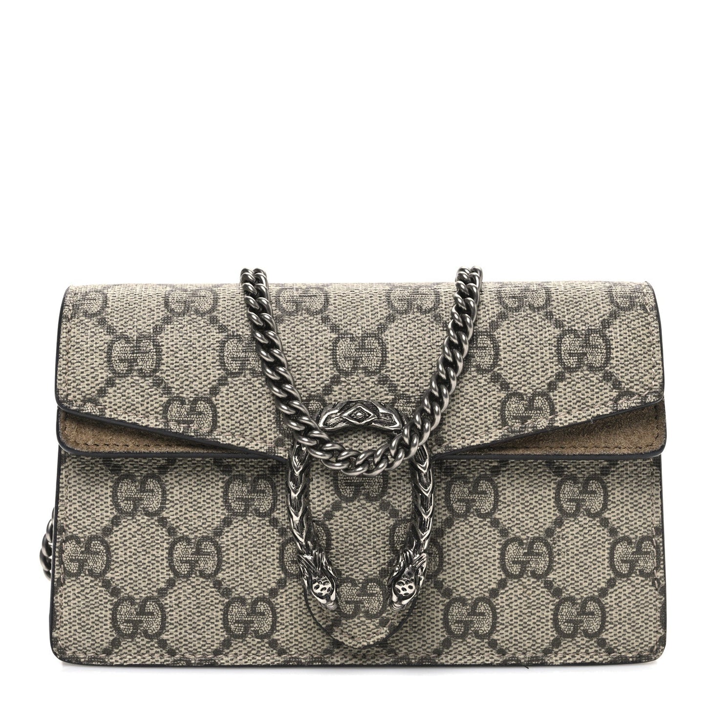 GG Supreme Monogram Super Mini Dionysus Shoulder Bag Taupe