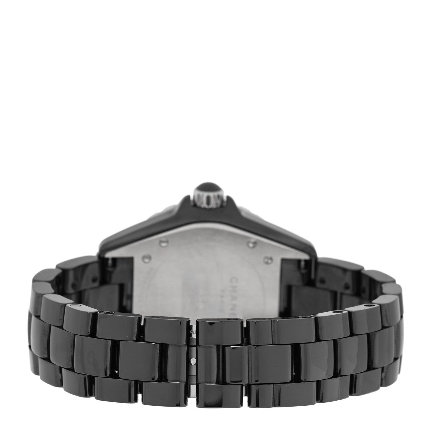 Stainless Steel Ceramic Diamond Dial 38mm J12 Quartz Watch Black
