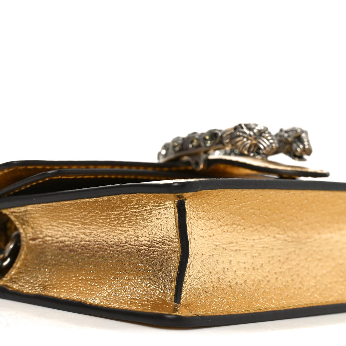 Metallic Calfskin Super Mini Dionysus Shoulder Bag Gold