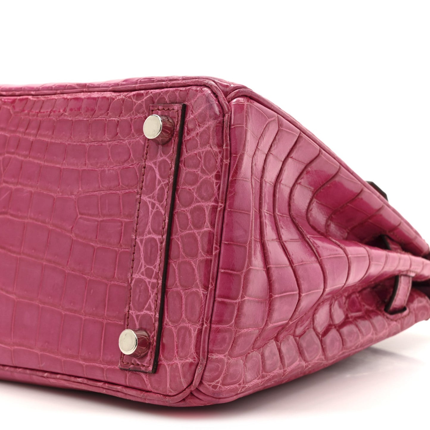 Shiny Niloticus Crocodile Birkin 25 Rose Scheherazade