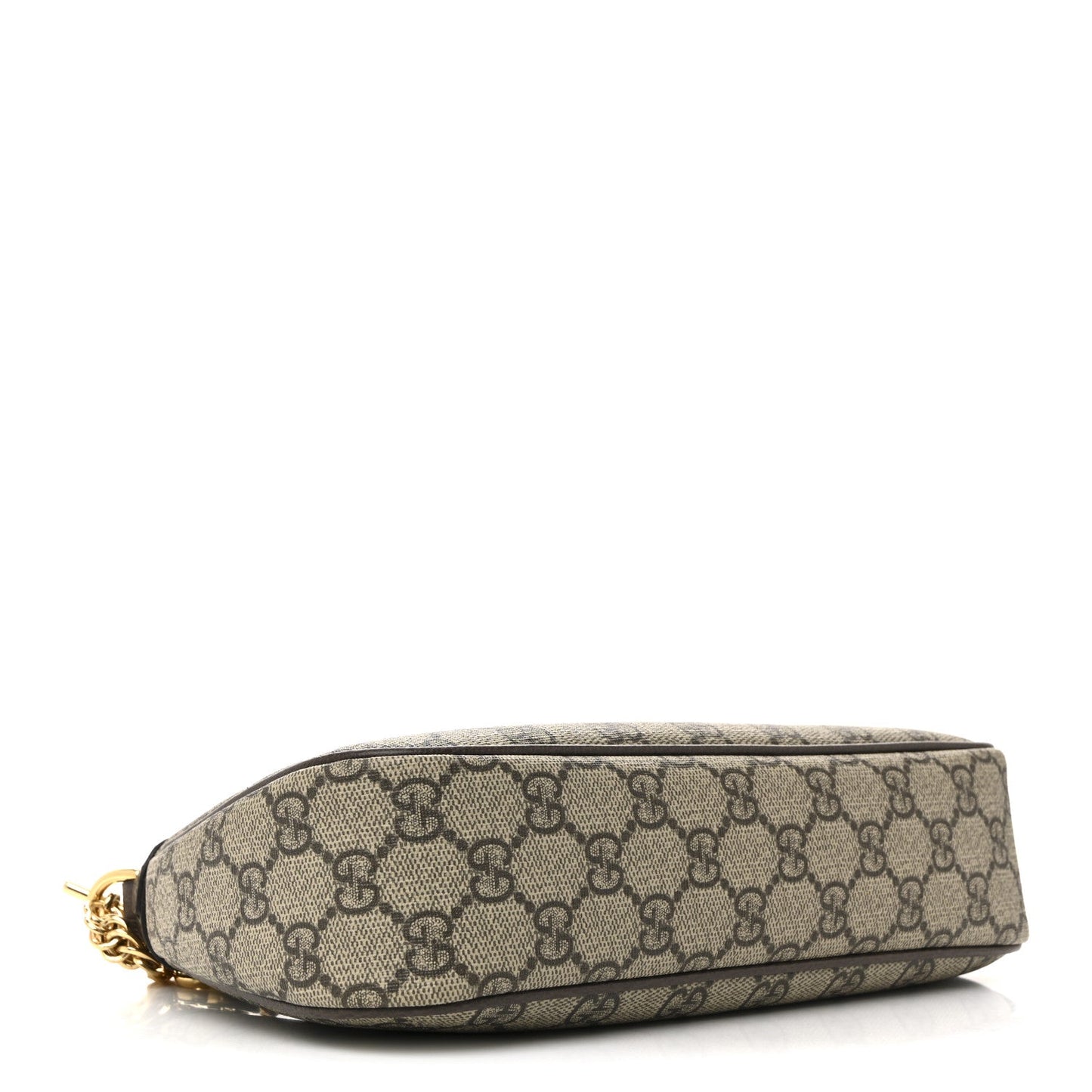 GG Supreme Monogram Textured Dollar Calfskin Web Small Ophidia GG Handbag Beige Ebony New Acero