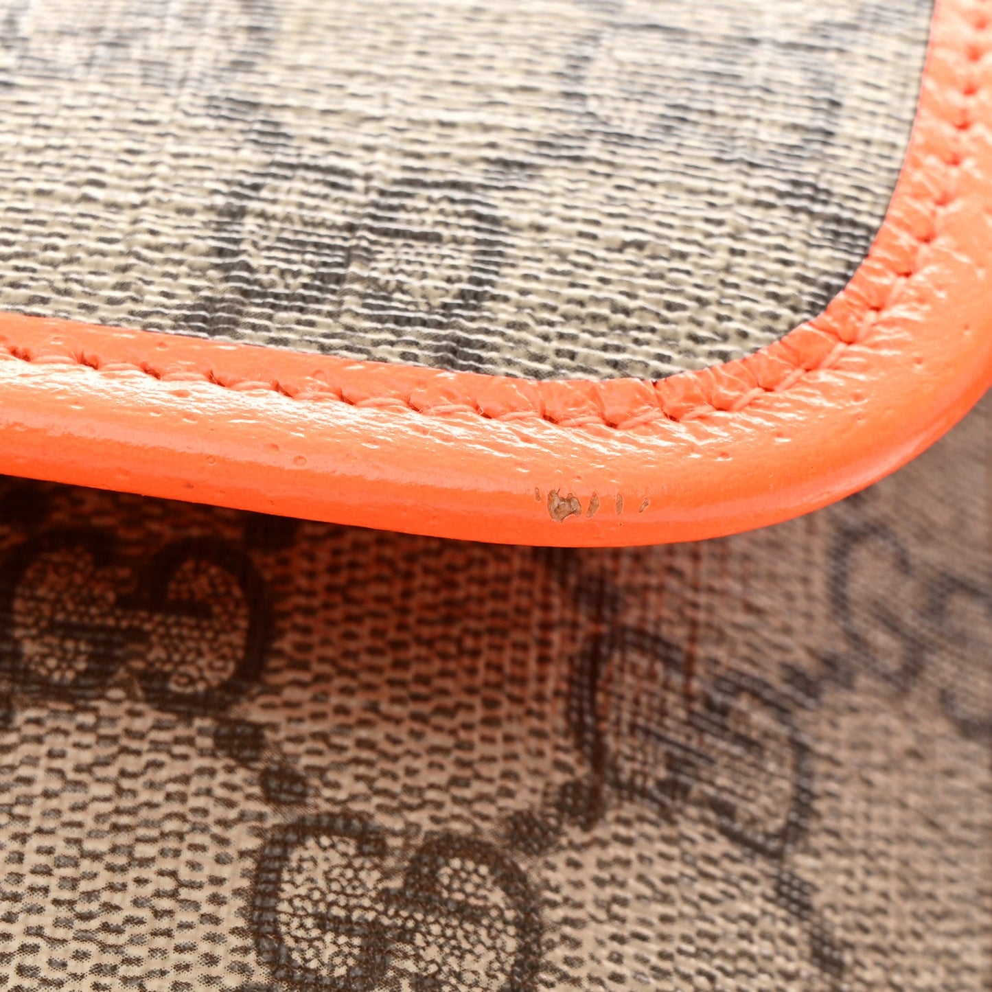 GG Supreme Monogram Web Small Ophidia Belt Bag Beige Ebony Orange Fluo