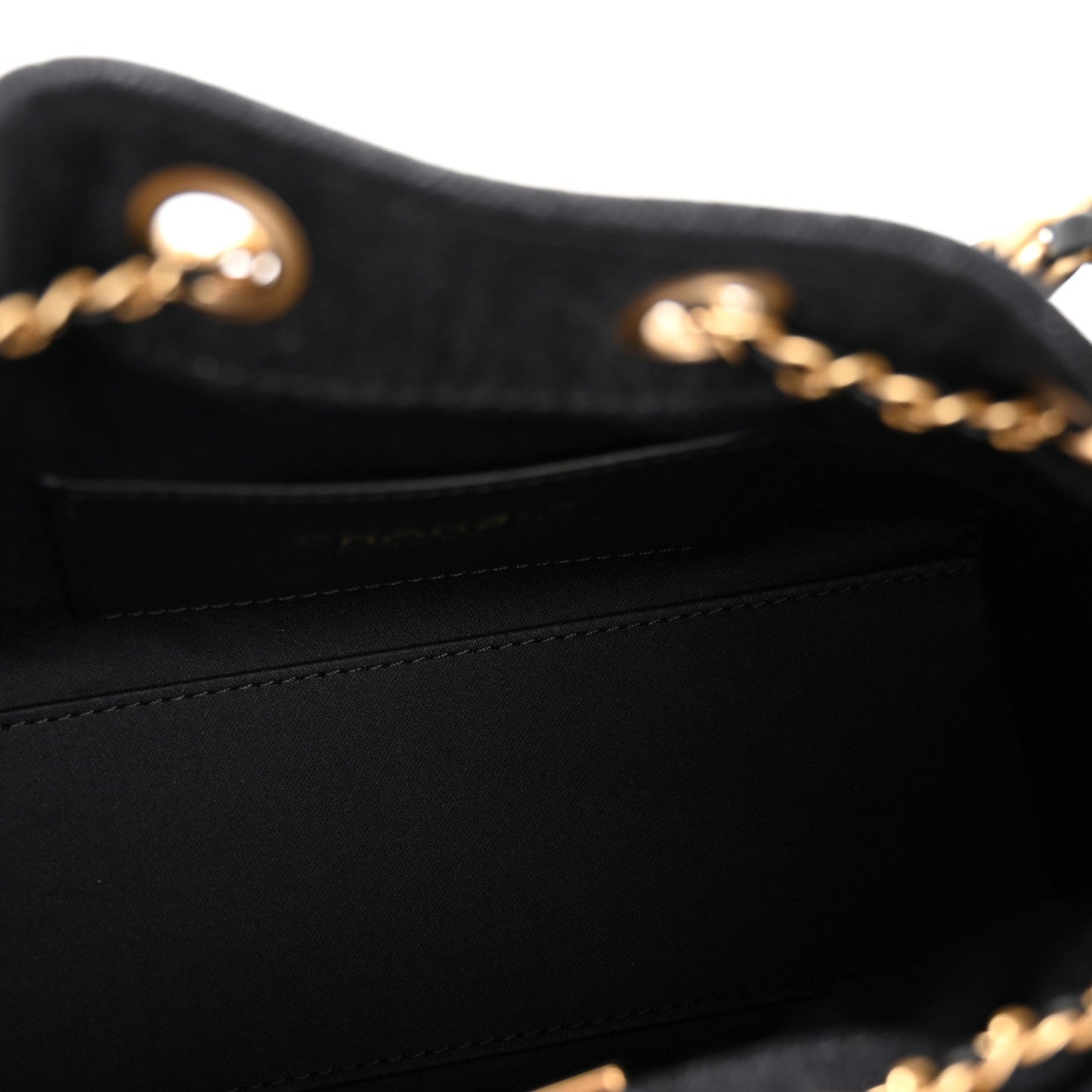 Washed Denim Quilted Mini Chanel 25 Handbag Black