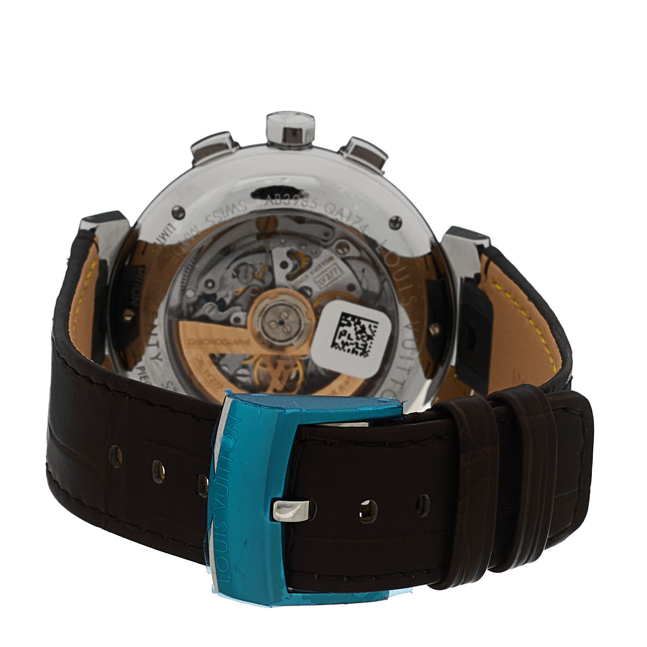 Stainless Steel Alligator 41mm Tambour Twenty Chronograph Automatic Watch Brown