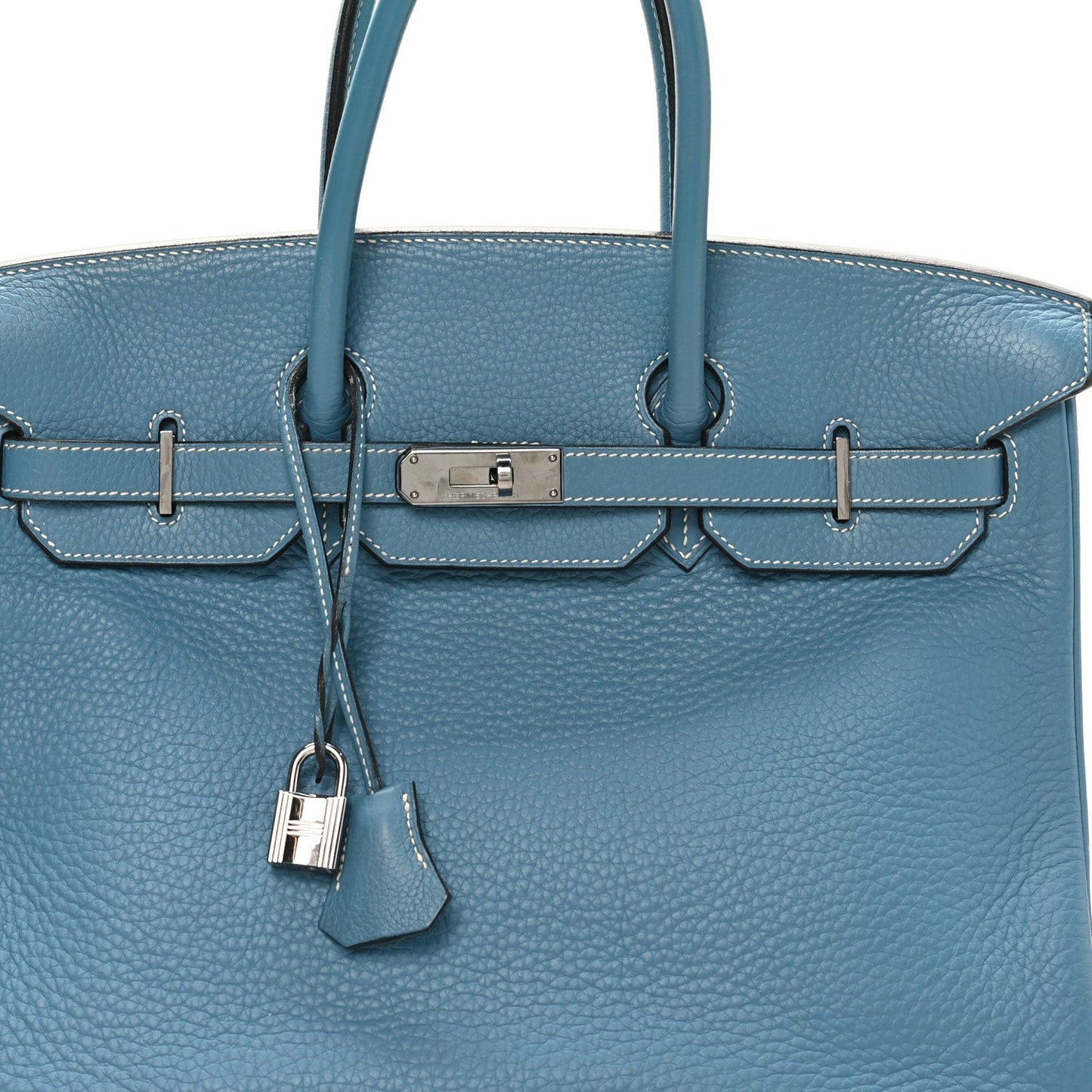 Taurillon Clemence Birkin 35 Blue Jean