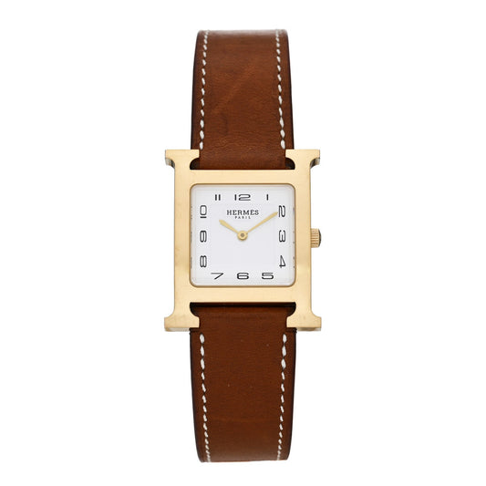 Stainless Steel Epsom 26mm Heure H Hour Quartz Watch Gold