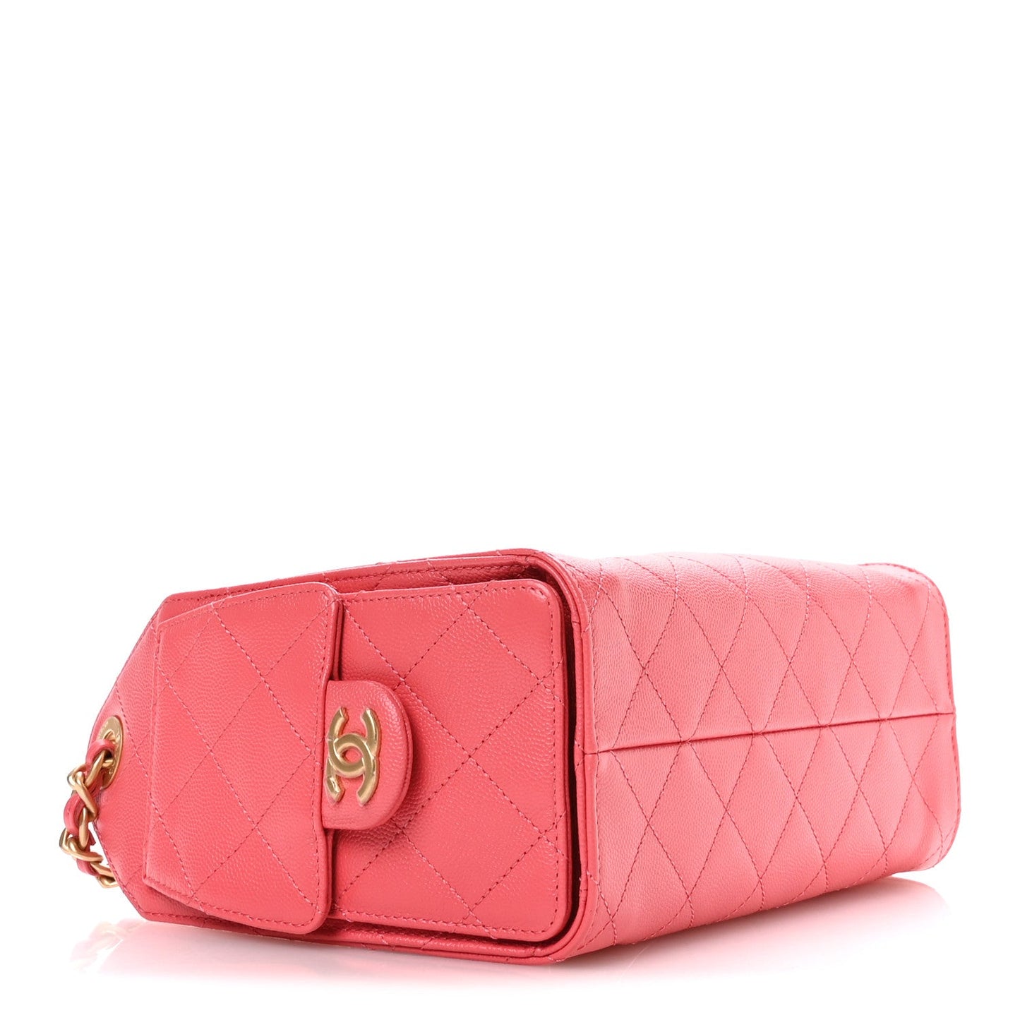 Caviar Quilted Mini Chanel 25 Handbag Coral