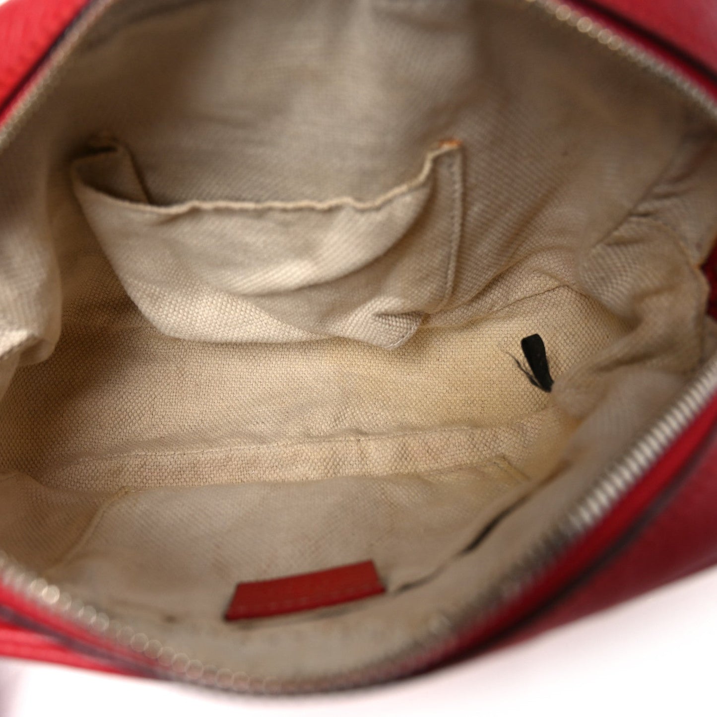 Pebbled Calfskin Small Soho Disco Bag Tabasco Red