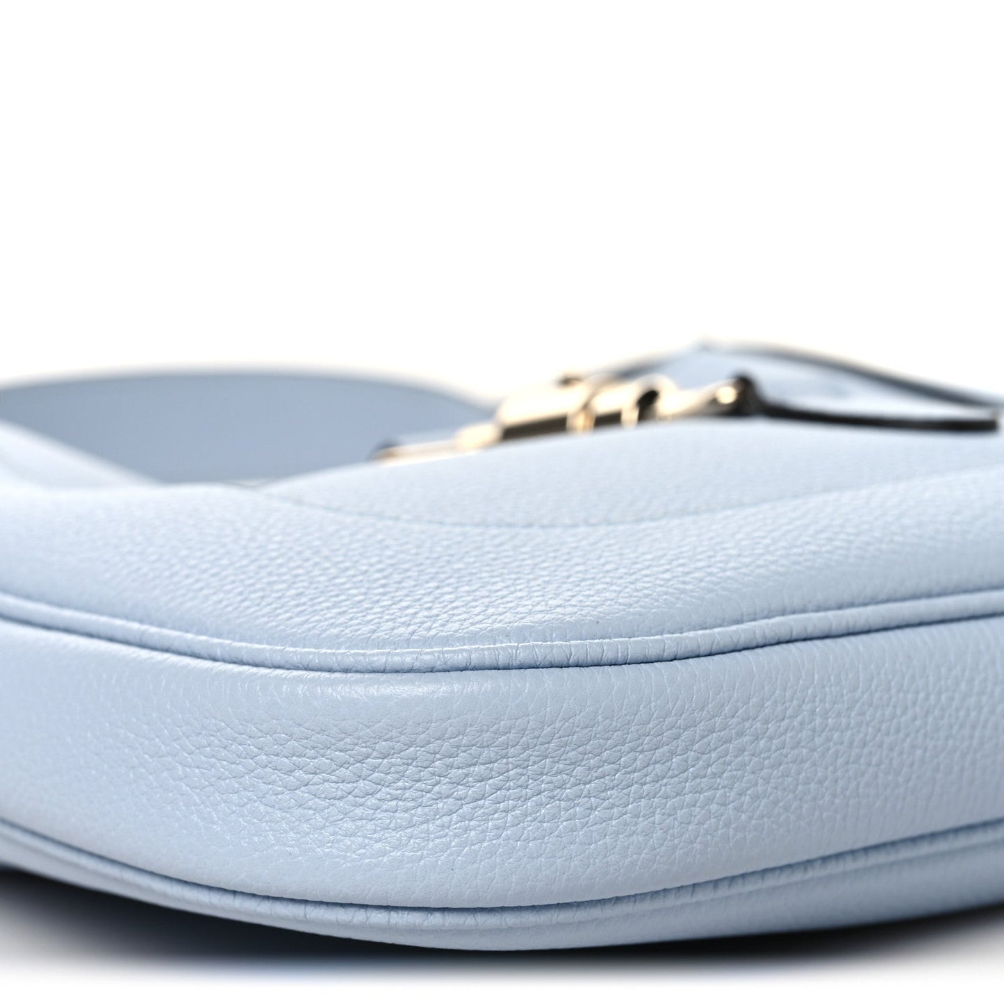 Grained Calfskin Web Medium Jackie 1961 Hobo Light Blue
